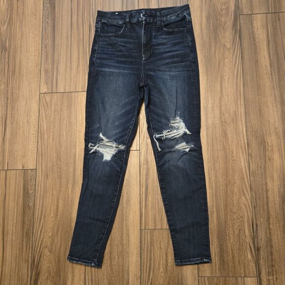 American Eagle Outfitters Denim - American Eagle Outfitters Dark Blue High Rise Jeans